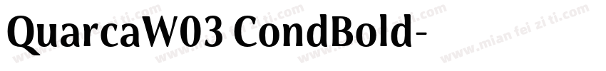 QuarcaW03 CondBold字体转换